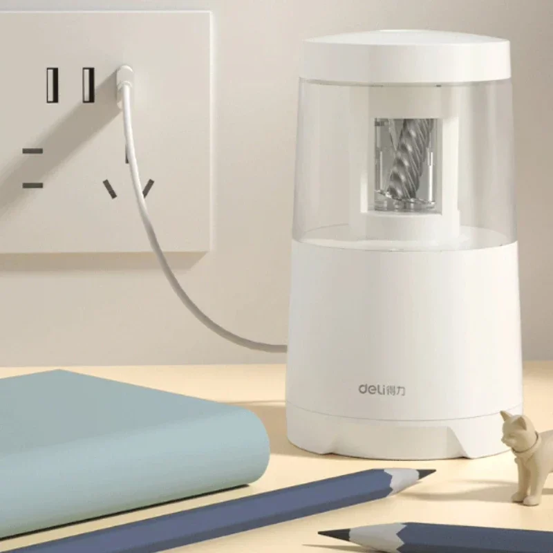 Electric Pencil Sharpener Usb - Apontador de Lápis Elétrico Deli com