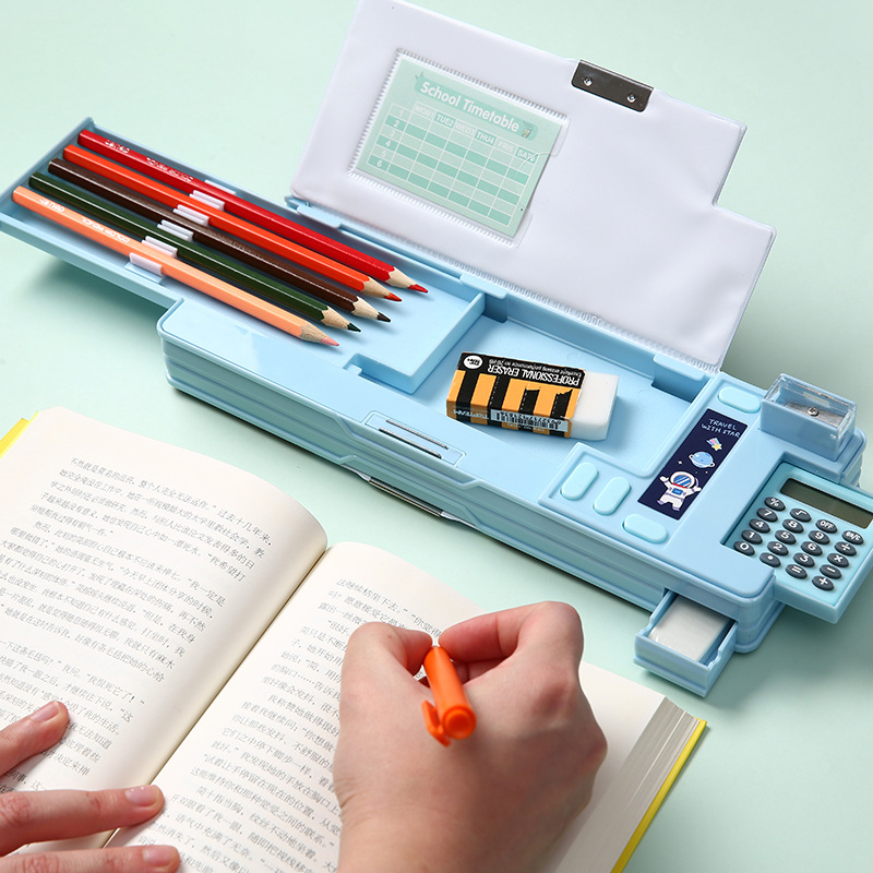 Scientific Calculator For Secondary School - Caixa de papelaria de plástico multifuncional