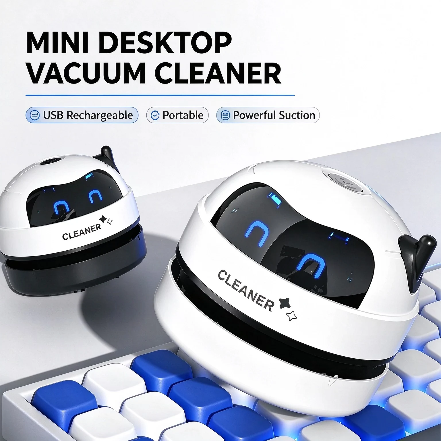 Aspirador de pó portátil, mini - Mini Desktop Vacuum Cleaner For Eraser Dust avaliação e preço